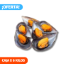 ¡OFERTA! MEJILLÓN MEDIA VALVA CAJA X 6 KILOS ($10.520 x kg)