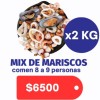 MIX DE MARISCOS X DOS KILOS!!! Comen 8/9 personas. (Oferta finde)