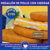 * Medallón de Pollo con cheddar x kilo (sábado)